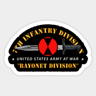 7th Infantry Division - Bayonet Division Sticker